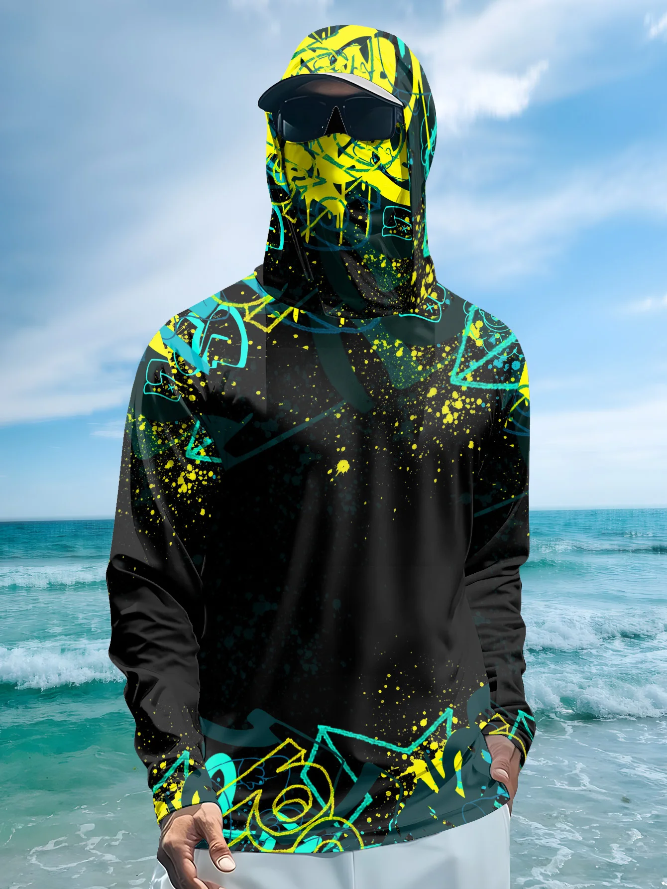 Fishing Hoodie - Felpa da pesca da uomo con
