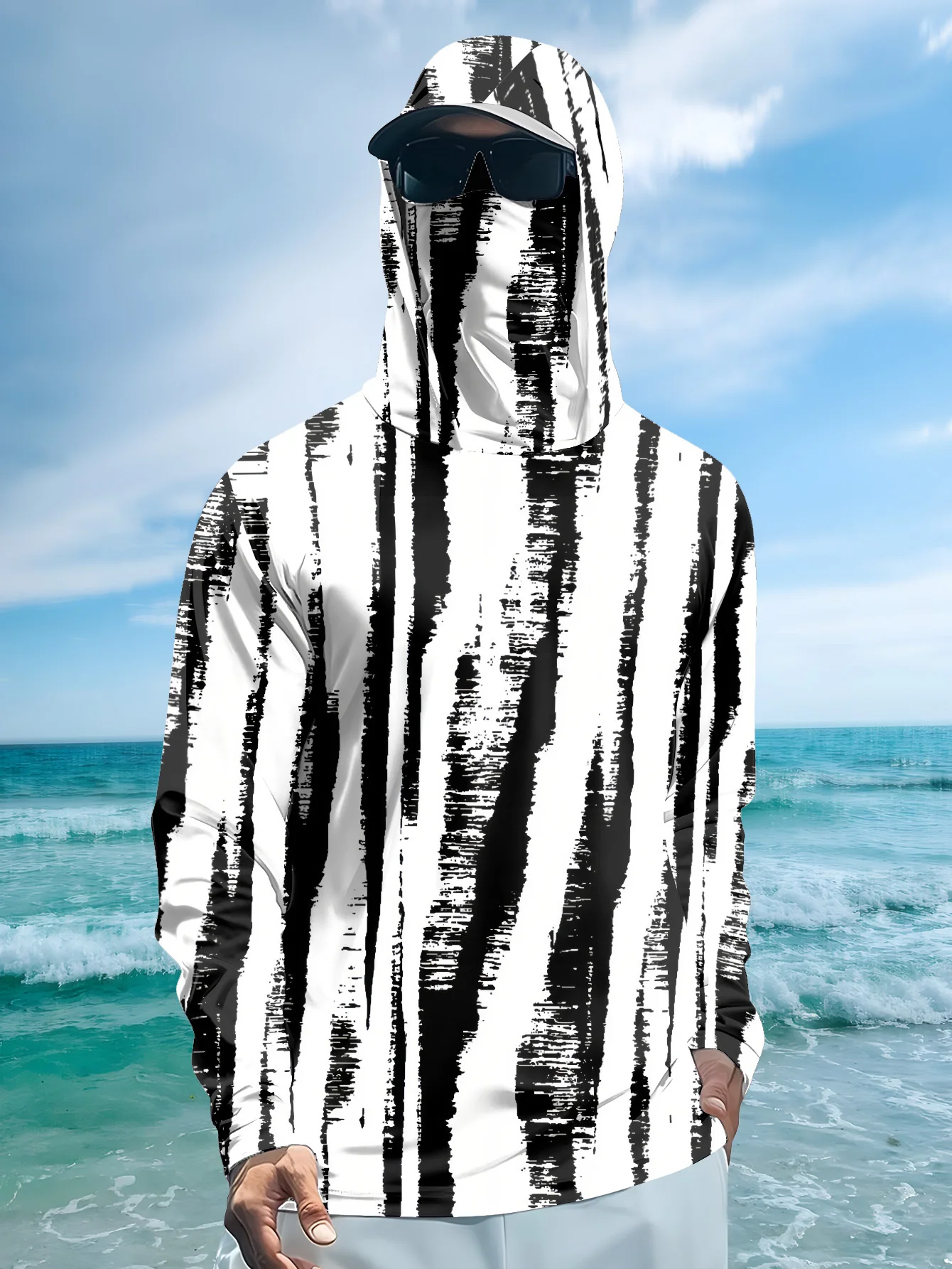 Felpa da pesca a righe bianche - Fishing Hoodie recensione e prezzo