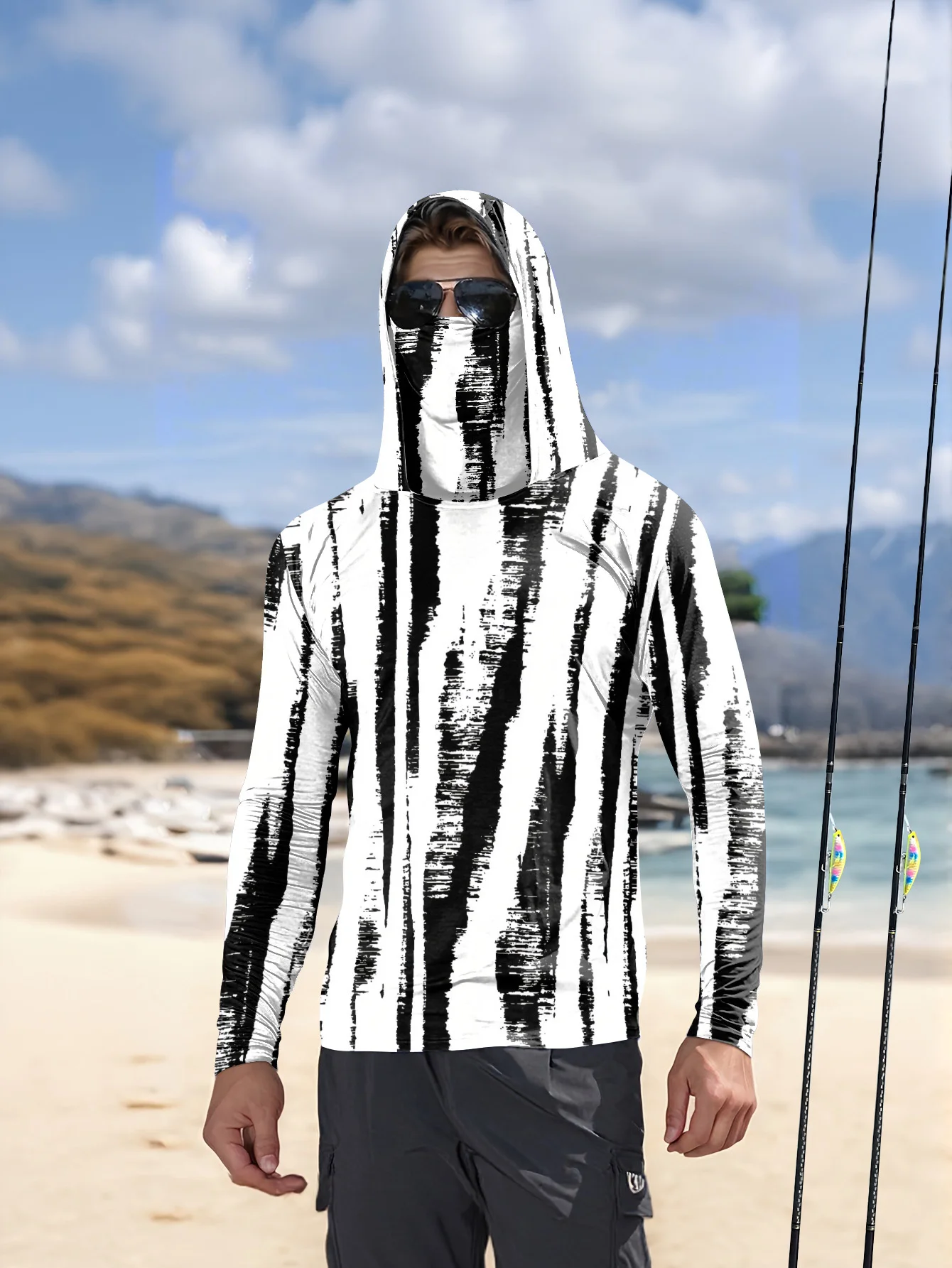 Felpa da pesca a righe bianche - Fishing Hoodie recensione e prezzo